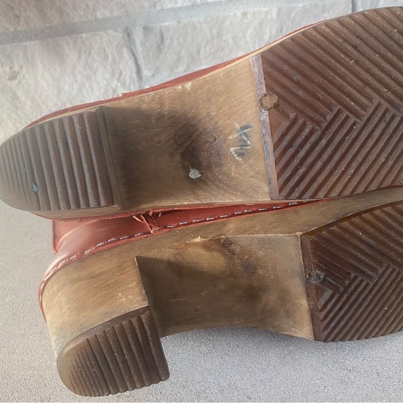 Sanita caramel cognac wood clog boot size 38 U. S. 7.5 - Picture 8 of 8